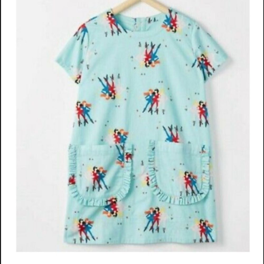 Hanna Andersson Ballerina  Ballet  Print Ruffle Trim Dress